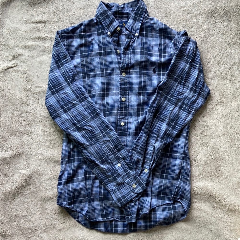 Blue Plaid Button down
